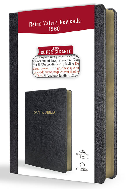 Biblia Reina Valera Revisada 1960 Letra Súper Gigante, Símil Piel Negro / Spanish Bible Rvr 1960 Super Giant Print, Black Leathersoft Origen