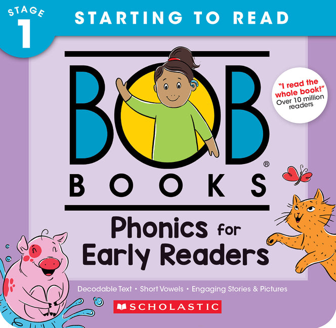 Bob Books - Phonics for Early Readers Box Set Decodable Phonics Books, Ages 4 and Up, Kindergarten (Stage 1: Starting to Read) Scholastic Inc.